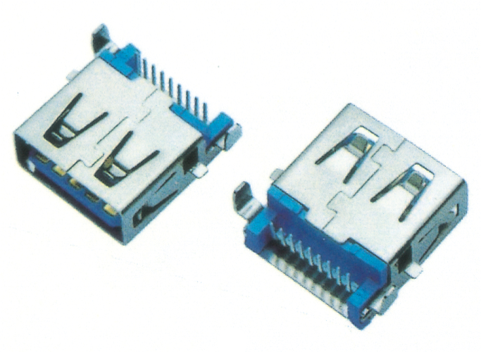 usb3.0 af sink plate dip h = 3.5mm type shell without curling square feet
